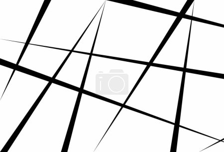 Foto de Unregular lines bold of pattern. Design random line black on white background. Design print for illustration, texture, wallpaper, background. Set 2 - Imagen libre de derechos