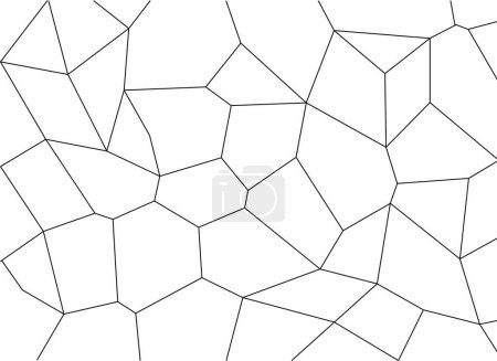 Foto de Tile stone of pattern. Design mosaic line black on white background. Design print for illustration, texture, wallpaper, background. - Imagen libre de derechos