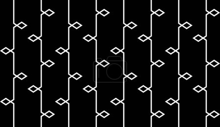 Foto de Vertical lines of pattern. Design tralis black on white background. Design print for illustration, texture, wallpaper, background. - Imagen libre de derechos
