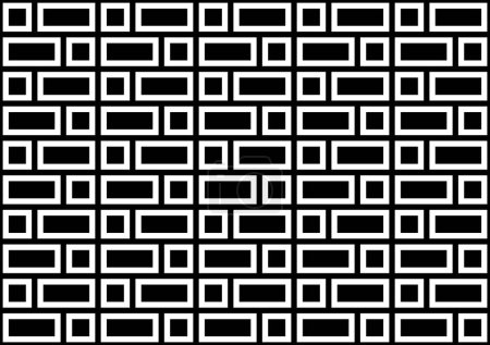 Foto de Geometric of pattern. Design square and rectangular black on white background. Design print for illustration, texture, wallpaper, background. - Imagen libre de derechos