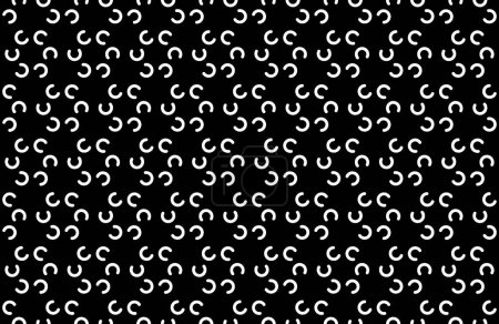 Foto de Piece of donut of pattern. Design white on black background. Design print for illustration, texture, wallpaper, background. - Imagen libre de derechos