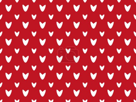 Foto de Love of pattern. Design white heart on red background. Design print for illustration, texture, wallpaper, background. - Imagen libre de derechos