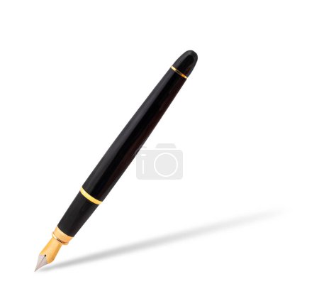stylo plume isolé sur fond blanc