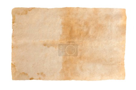 Photo for Dirty old paper isolated on white background - Royalty Free Image