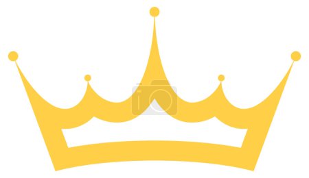 Téléchargez les illustrations : Illustration vectorielle concept de couronne dorée isolée sur fond blanc - en licence libre de droit