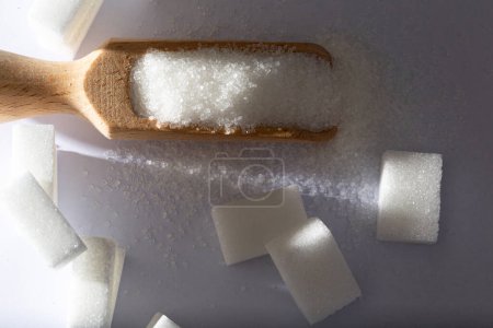 Foto de Azúcar en cubos y forma de polvo - Imagen libre de derechos