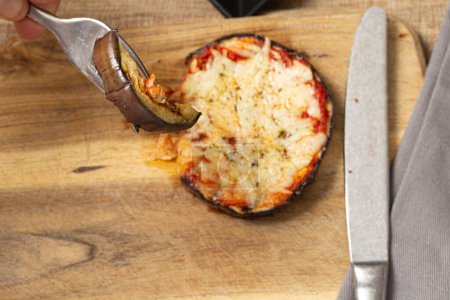 Photo for Baked Eggplant Parmesan. A Classic Italian Comfort Food - Royalty Free Image