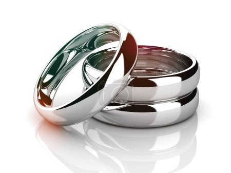 Téléchargez les photos : Anneau de mariage rendu 3D (image 3D haute résolution) - en image libre de droit