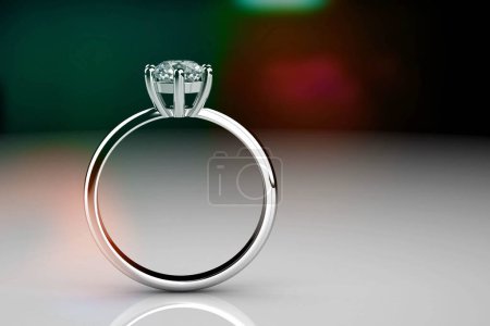 Foto de Renderizado 3D anillo de boda (imagen 3D de alta resolución) - Imagen libre de derechos