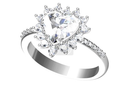 Photo for Wedding ring 3D rendering (high resolution 3D image) - Royalty Free Image