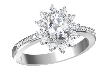 Foto de El anillo de bodas de belleza. (imagen 3D de alta resolución) - Imagen libre de derechos