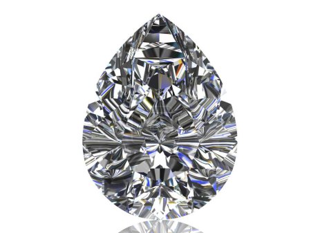 Foto de Diamante sobre fondo blanco (imagen 3D de alta resolución
) - Imagen libre de derechos