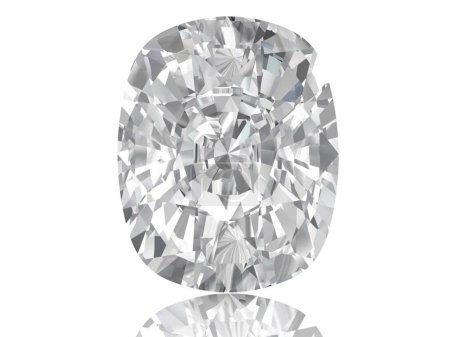Foto de Diamante sobre fondo blanco (imagen 3D de alta resolución
) - Imagen libre de derechos