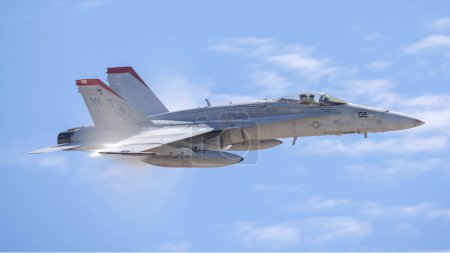 Photo for San Diego, California, United States - 24.09.2022 F-18 Hornet display during the Miramar Airshow in San Diego 24.09.2022 in San Diego, USA - Royalty Free Image