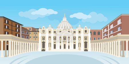 Illustration for St. Peters Basilica in Rome, Vatican - Royalty Free Image