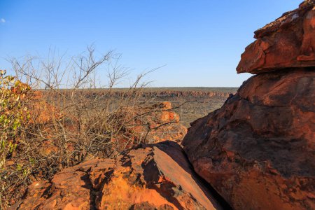 Téléchargez les photos : Waterberg Plateau National Park, Kalahari, Otjiwarongo, Namibia, Africa. Beautiful african landscape, rock formation. - en image libre de droit