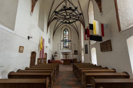 Téléchargez les photos : Gniew, Pologne - 16 juin 2019 : L'intérieur de la chapelle du château. Château gothique à Gniew. - en image libre de droit