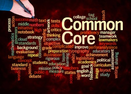 Photo for Word Cloud with COMMON CORE concept create with text only. - Royalty Free Image