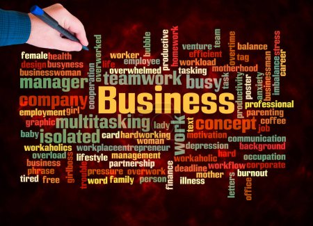 Photo for Word Cloud with BUSYNESS concept create with text only. - Royalty Free Image