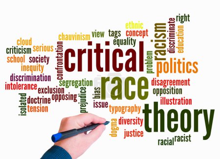 Téléchargez les photos : Word Cloud avec la théorie de la race critique concept créer avec du texte seulement. - en image libre de droit