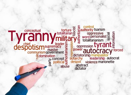 Photo for Word Cloud with TYRANNY concept create with text only. - Royalty Free Image