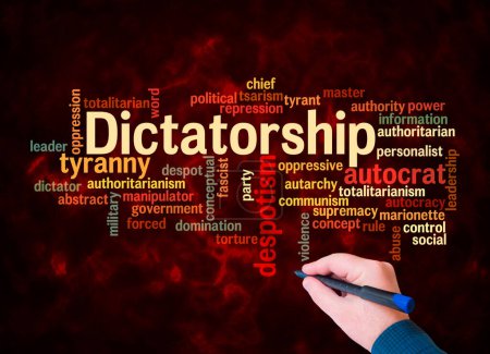 Photo for Word Cloud with DICTATORSHIP concept create with text only. - Royalty Free Image