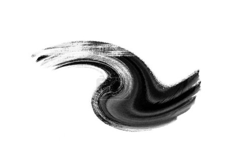 Foto de Efecto de trazos de pincel de curva de color negro para elemento de fondo - Imagen libre de derechos