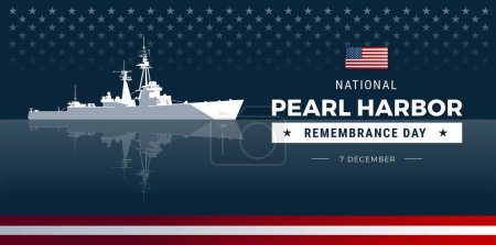 Ilustración de Pearl Harbor Remembrance Day background design - Vector Illustration - Imagen libre de derechos