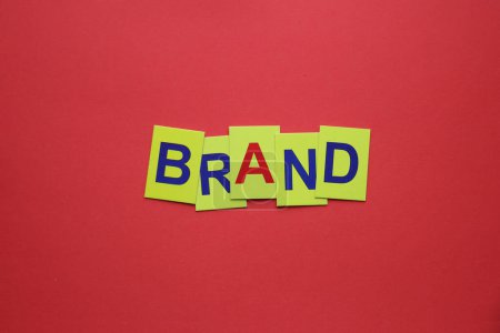 Photo for Brand concept. Inscription in yellow letters. - Royalty Free Image