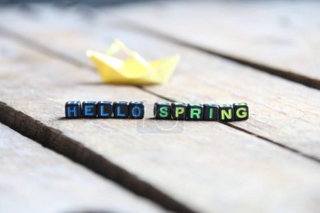 Photo for Hello Spring. Motivation and inspiration message concept. - Royalty Free Image