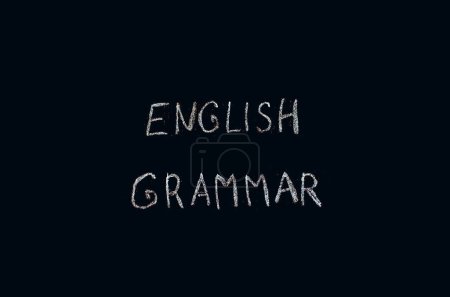 Photo for Text English grammar on blackboard - Royalty Free Image