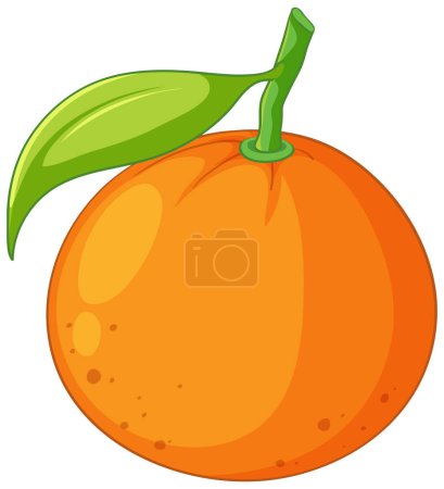 Illustration for Isolated simple orange fruit cartoon illustration - Royalty Free Image