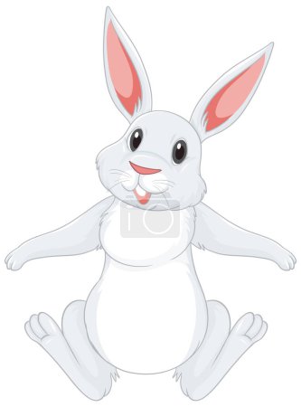 Ilustración de Ilustración del personaje de dibujos animados conejo blanco - Imagen libre de derechos