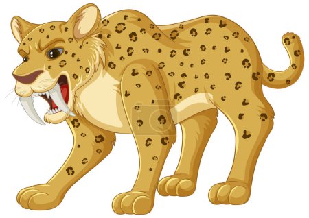 Photo for Saber Toothed cat vector illustration - Royalty Free Image