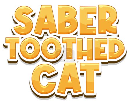 Illustration for Saber toothed cat logo illustration - Royalty Free Image