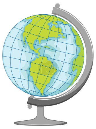 Illustration for Earth globe model vector illustration - Royalty Free Image