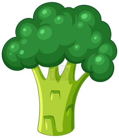 Illustration for Simple broccoli cartoon isolated illustration - Royalty Free Image