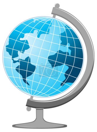 Téléchargez les illustrations : Illustration vectorielle modèle globe terrestre - en licence libre de droit