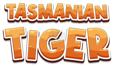 Téléchargez les illustrations : Tasmanian tiger extinction animal illustration - en licence libre de droit