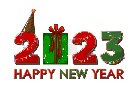 Ilustración de Feliz año nuevo 2023 conejo año ilustración - Imagen libre de derechos