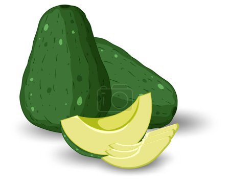 Illustration for Isolated avocado fruit cartoon illustration - Royalty Free Image