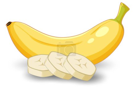 Téléchargez les illustrations : Isolated banana fruit cartoon  illustration - en licence libre de droit