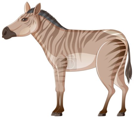 Illustration for Hagerman Horse extinct animal vector illustration - Royalty Free Image