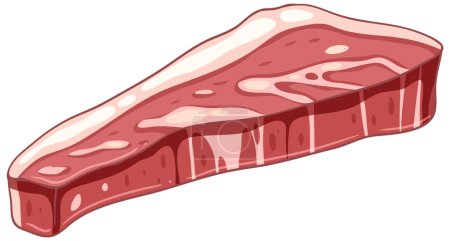 Illustration for Simple red meat isolated illustration - Royalty Free Image