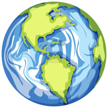 Téléchargez les illustrations : Icône globe terrestre sur fond blanc illustration - en licence libre de droit
