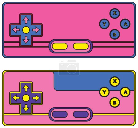 Illustration for Retro video game console isolated illustration - Royalty Free Image