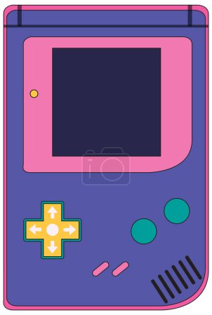 Illustration for Game boy or handheld game console isolated illustration - Royalty Free Image