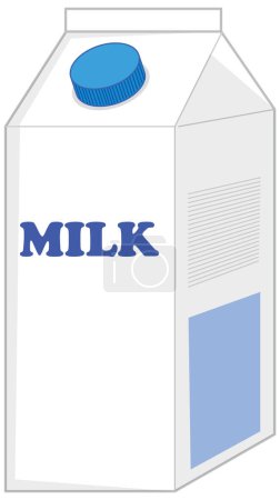 Téléchargez les illustrations : A carton of milk isolated illustration - en licence libre de droit