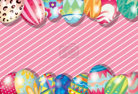 Illustration for Cute Happy Easter Day Banner Template illustration - Royalty Free Image