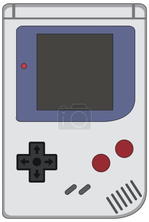 Illustration for Game boy or handheld game console isolated illustration - Royalty Free Image